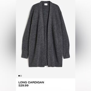 H&M long grey cardigan